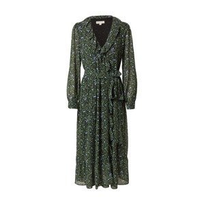 MICHAEL Michael Kors Košeľové šaty 'FLORAL AND VINE'  čierna / trávovo zelená / svetlomodrá / modrá