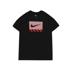 Nike Sportswear Tričko  čierna / ohnivo červená / sivá