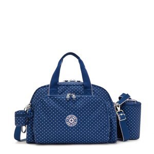 KIPLING Shopper  modrá / biela