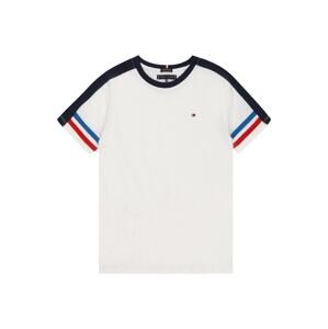 TOMMY HILFIGER Tričko 'VARISITY'  biela / tmavomodrá / červená / modrá