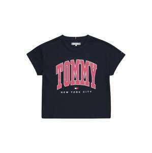 TOMMY HILFIGER Tričko  námornícka modrá / svetloružová / biela