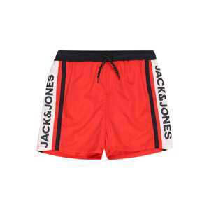 Jack & Jones Junior Plavecké šortky 'CRETE'  námornícka modrá / červená / biela / čierna