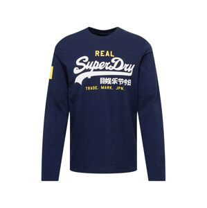 Superdry Tričko  tmavomodrá / biela / žltá