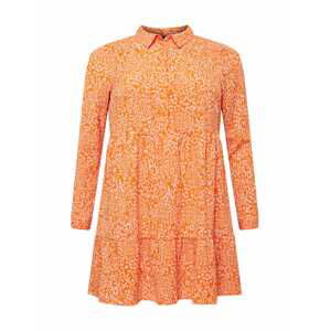 Vero Moda Curve Košeľové šaty 'Delilah'  oranžová / ružová