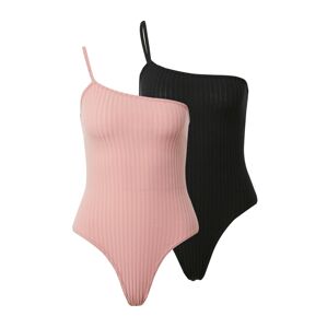 Missguided Košeľové body  ružová / čierna