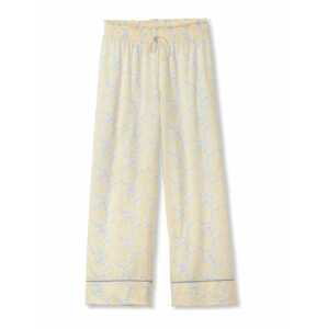 CALIDA Pyžamové nohavice  pastelovo žltá / biela / modrosivá