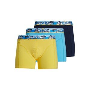 JACK & JONES Boxerky 'RIDLEY'  námornícka modrá / horčicová / svetlomodrá / biela