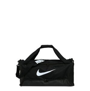 NIKE Športová taška 'Brasilia 9.5'  čierna / biela