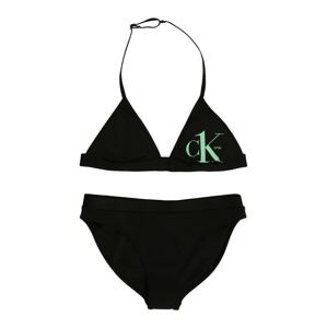 Calvin Klein Swimwear Bikiny  čierna / mätová