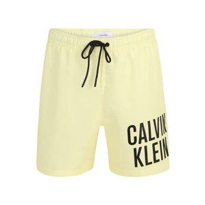 Calvin Klein Swimwear Plavecké šortky  svetložltá / čierna