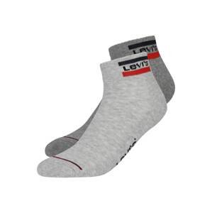 LEVI'S Ponožky  sivá melírovaná / svetločervená