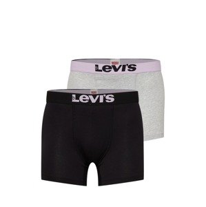 LEVI'S Boxerky  čierna / sivá melírovaná / orgovánová