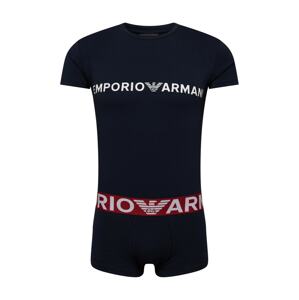 Emporio Armani Krátke pyžamo  námornícka modrá / biela / červená