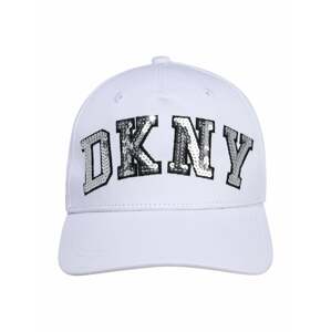 DKNY Klobúk  šedobiela / strieborná / čierna