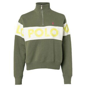 Polo Ralph Lauren Mikina  olivová / svetlozelená / ružová / biela