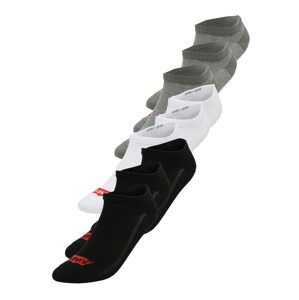 LEVI'S Ponožky  biela / čierna / červená / sivá