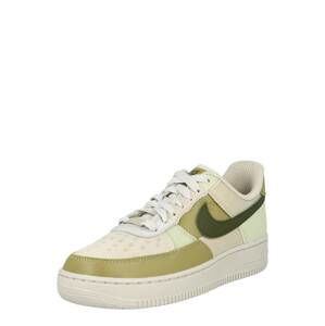 Nike Sportswear Nízke tenisky 'AIR FORCE 1'  béžová / olivová / tmavozelená