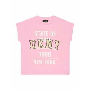 DKNY Tričko  rosé / biela / zlatá
