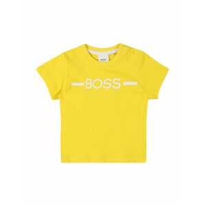 BOSS Kidswear Tričko  žltá / biela