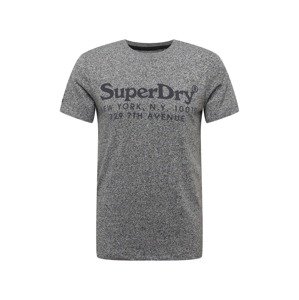 Superdry Tričko  sivá / čierna