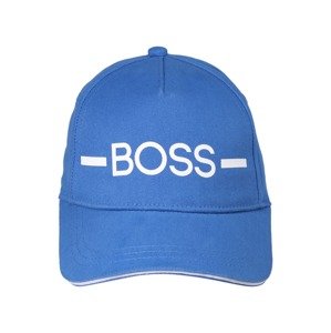 BOSS Kidswear Klobúk  dymovo modrá / biela