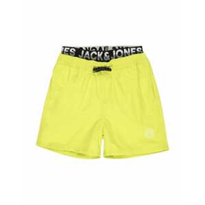 Jack & Jones Junior Plavecké šortky  biela / čierna / limetková