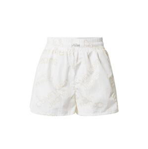 Calvin Klein Jeans Nohavice  biela / piesková