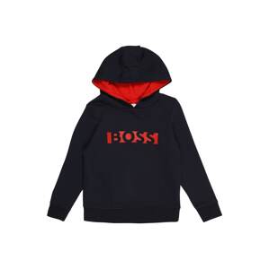 BOSS Kidswear Mikina  námornícka modrá / červená