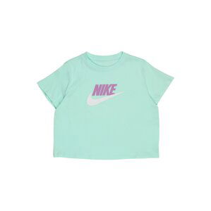 Nike Sportswear Tričko  mätová / biela / tmavofialová