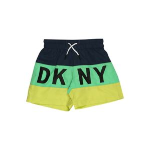 DKNY Plavecké šortky  tmavomodrá / mätová / čierna / žltá