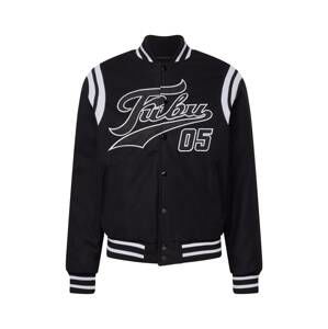 FUBU Prechodná bunda 'Varsity'  čierna / biela