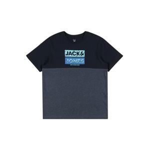 Jack & Jones Junior Tričko 'Jahn'  kobaltovomodrá / sivá melírovaná / čierna / dymovo modrá / svetlomodrá