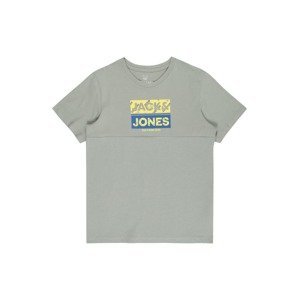 Jack & Jones Junior Tričko 'John'  dymovo šedá / modrá / svetložltá