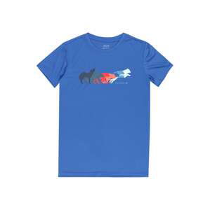JACK WOLFSKIN Funkčné tričko 'JUMPING WOLF'  kráľovská modrá / červená / koralová / azúrová / dymovo modrá