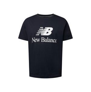 new balance Tričko  čierna / biela / sivá