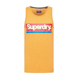 Superdry Tričko  kráľovská modrá / zlatá žltá / pastelovo červená / biela