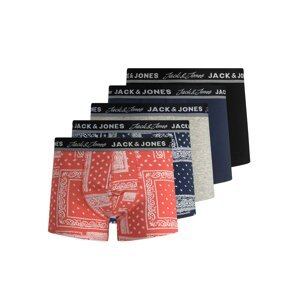 JACK & JONES Boxerky 'Bandana'  červená / sivá melírovaná / čierna / námornícka modrá / biela