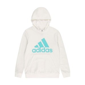 ADIDAS PERFORMANCE Športová mikina  biela / tyrkysová