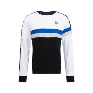 Sergio Tacchini Mikina  čierna / biela / svetlosivá / kráľovská modrá