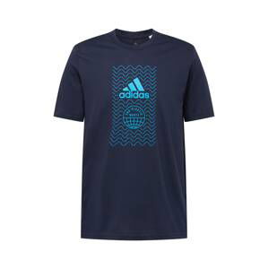 ADIDAS PERFORMANCE Funkčné tričko  čierna / nebesky modrá