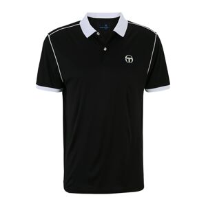 Sergio Tacchini Funkčné tričko  čierna / biela