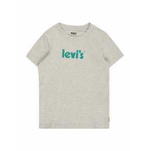 LEVI'S Tričko  sivá melírovaná / smaragdová / biela