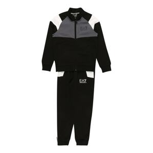 EA7 Emporio Armani Joggingová súprava  čierna / biela / sivá