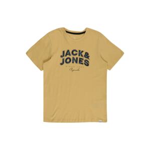 Jack & Jones Junior Tričko 'BLOOMER'  tmavomodrá / horčicová