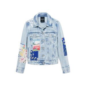 Desigual Prechodná bunda 'Los Angeles'  kráľovská modrá / modrá denim / svetložltá / svetločervená