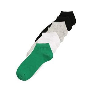 Jack & Jones Junior Ponožky 'PARKER'  zelená / biela / sivá melírovaná / čierna