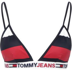 Tommy Jeans Bikinový top  červená / biela / tmavomodrá