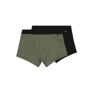 ALPHA INDUSTRIES Boxerky  kaki / tmavooranžová / čierna