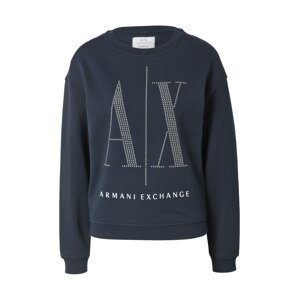 ARMANI EXCHANGE Mikina 'FELPA'  biela / námornícka modrá