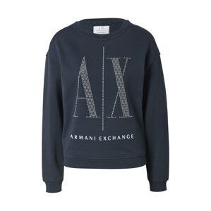 ARMANI EXCHANGE Mikina 'FELPA'  námornícka modrá / biela